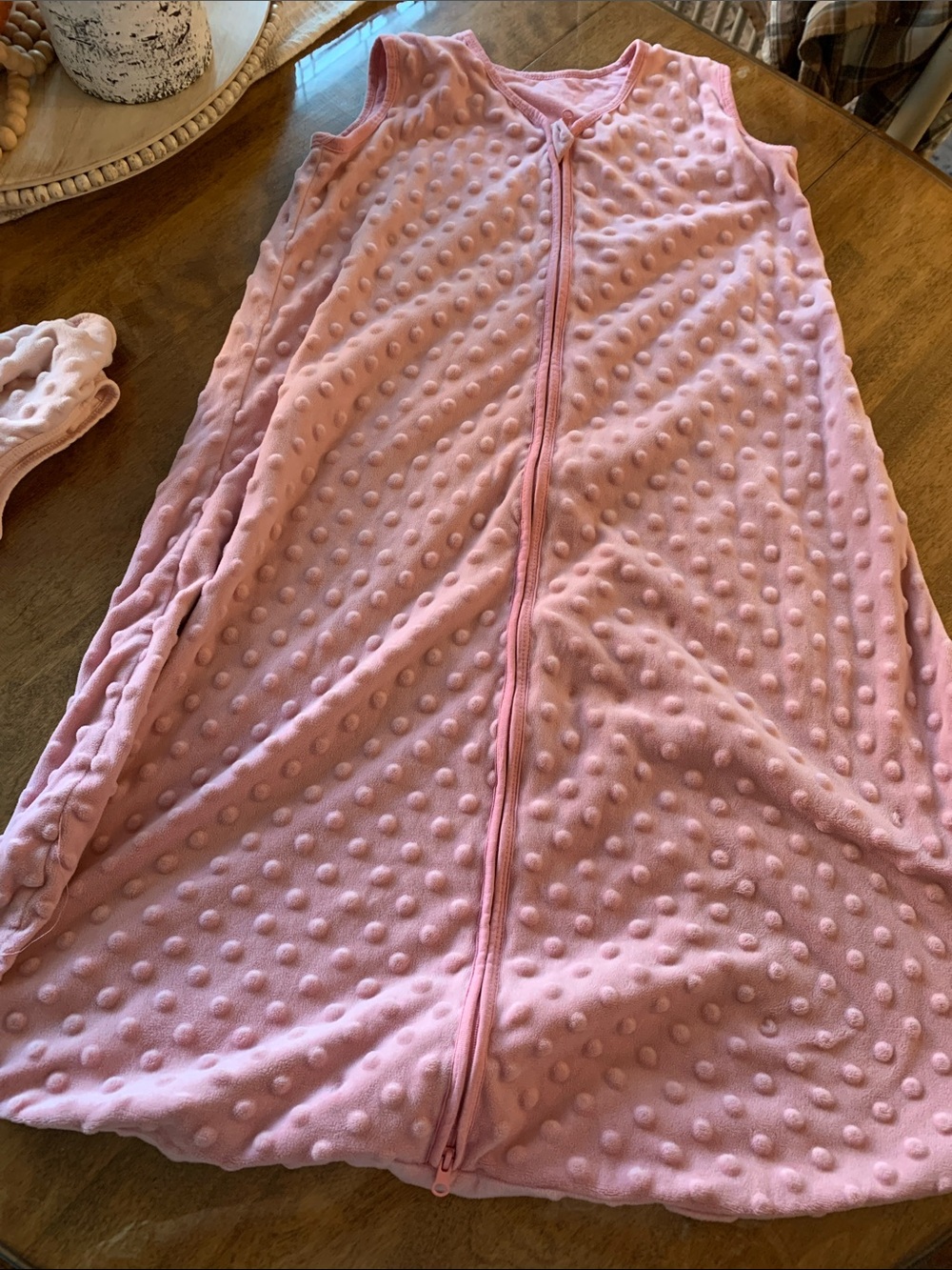 Amazon Plush Dot Front-Zip Sleep Sacks - Light Pink and Pink